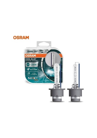 Osram 12v-85v Xenon Ampul D2s 35w +%150 Fazla Işık 6200k Cool Blue Intense 2 Ad