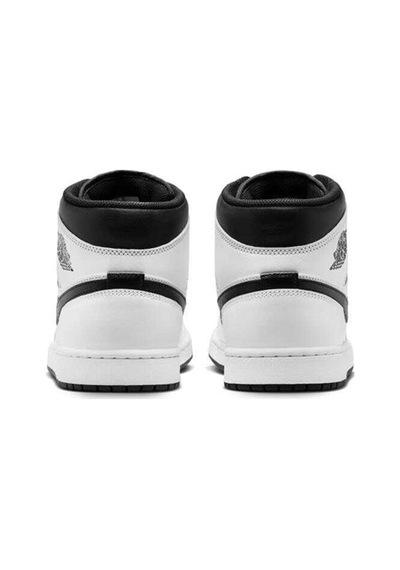 Nike Air Jordan 1 Mid 'whıte Black' Erkek Basketbol Ayakkabı-sportxstore Beyaz