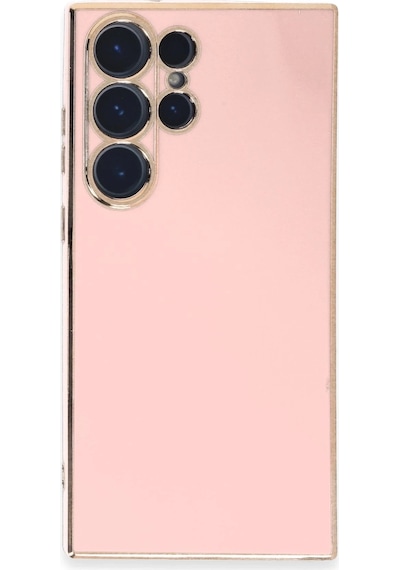 Newface Samsung Galaxy Uyumlu S23 Ultra Kılıf Volet Silikon Semeglbl - 93 - Pembe