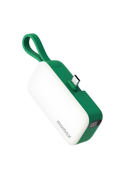 Momax 1-power Mini 3 İn 1 Usb-c 5000mah Powerbank Yeşil