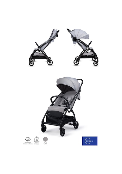 Kanz Xflop Autofold Kabin Boy Bebek Arabası Ultimate Grey
