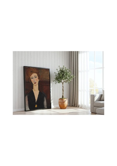 Klasik Sanat Modigliani Bir Kadın Portresi Çerçevesiz Poster 21x30 Cm A4 Tablo Klasik Sanat