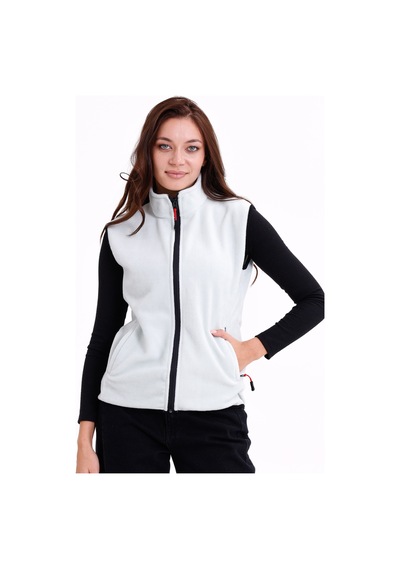 Monox Kadın Slim Fit Tam Fermuarlı Polar Yelek Yeşil