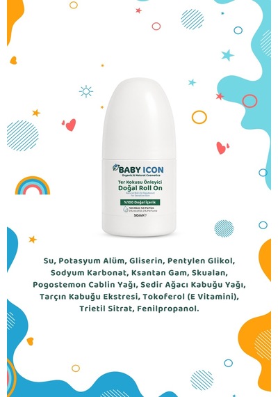 Baby Icon Sensitive Terleme Önleyici Roll-On 50 ML