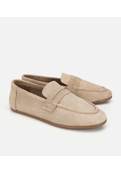 Hotiç Kadın Süet Deri Vizon Yumuşak Dokulu Klasik Loafer