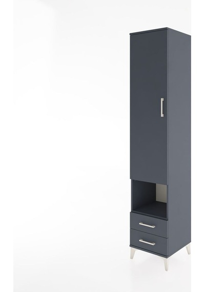 Hyperion Dolap 5 Raflı 2 Çekmeceli Tek Kapaklı 44x44x221 Antrasit-antrasit Antrasit Hyperion Dolap 5 Raflı 2 Çekmeceli Tek Kapaklı 44x44x221 Antrasit-antrasit Antrasit