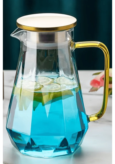 7 Parça Cam Meşrubat Takımı Süzgeçli Sürahi Ve Bardaklar 2 Litre Meşrubat Takımı