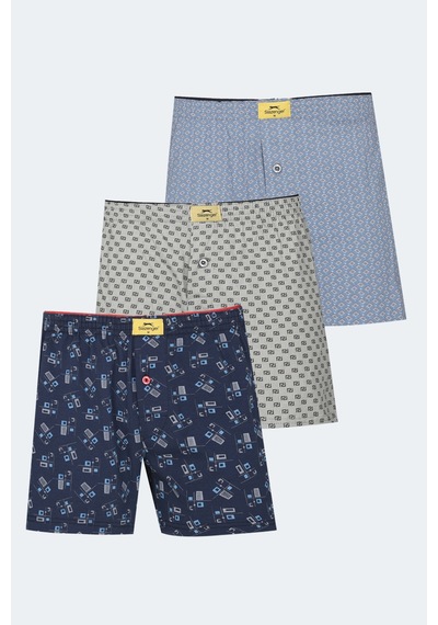 Slazenger Hegel 3 Lü Set Erkek Karışık Boxer Çok Renkli