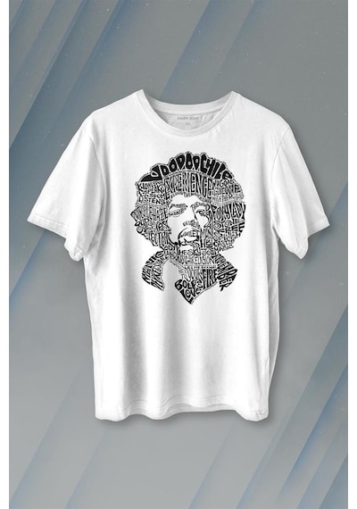 Jimi Hendrix Rock Heavy Blues Gitar Baskılı Tişört Unisex T-shirt 001