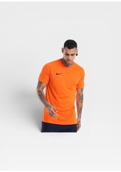 Nike Dri-fıt Park Vıı Bv6708-010 Erkek Futbol Forması Siyah Antrenman Tişörtü Turuncu