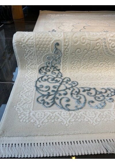 Gold Halı Salon, Oturma, Yatak Odası Halısı Desen Kodu Gd004-630 Turkuaz-krem