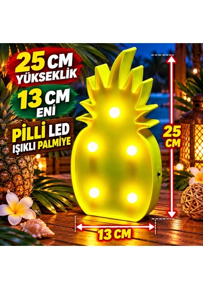 Led Işıklı Ananas Yılbaşı Ağacı Dekorları Gün Işığı Led Işıklı Anans Pıneapple Led Light Sabit Yanar Diğer