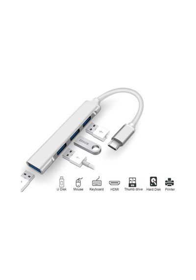 Foxyn Fxn-08 Type-c To 4 Usb Otg Çoğaltıcı Splitter Çevirici