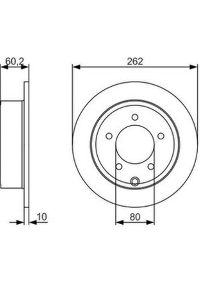 Jeep Patriot 2.4 2006-2010 Bosch Arka Disk 262mm 2 Adet