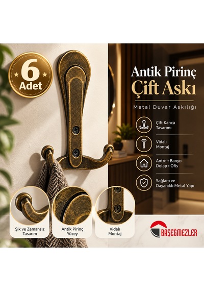 Haskan Lila Portmanto Antik Sarı 6 Adet
