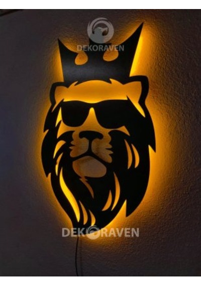 Aslan Led Işıklı Tablo (523524421)