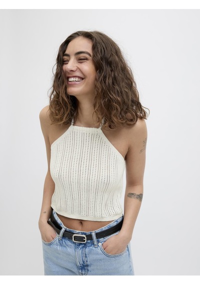 Jack & Jones Kadın Boyundan Baglamali Bluz - Zoella - 12275501 Vanilla Ice