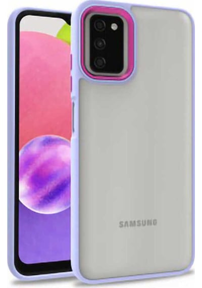 Galaxy A03s Kılıf Zore Flora Kapak Lila