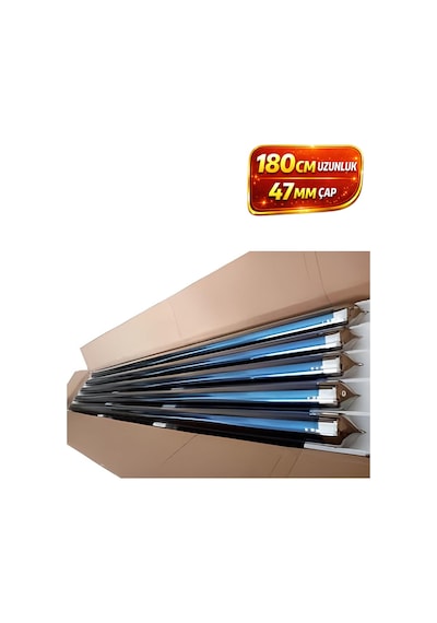 Solar 18x Vakum Cam Tüp Paketi 180cm Güneş Enerjisi Camı