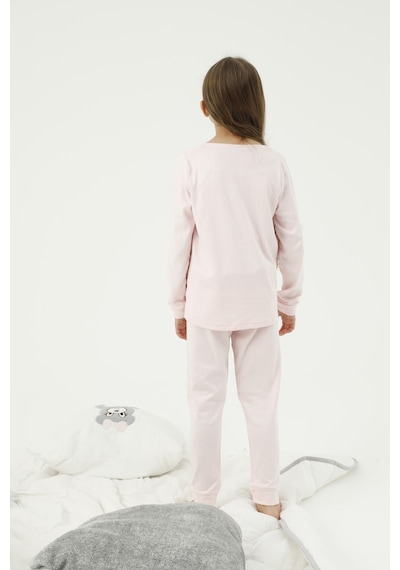 Siyah İnci Alt-üst Polar Pijama Takım 22278264 Pembe