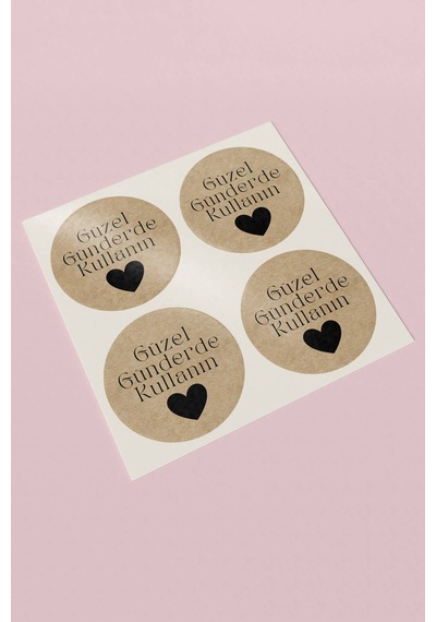 Güzel Günlerde Kullanın Kraft Sticker 3x3cm St2306 Çok Renkli