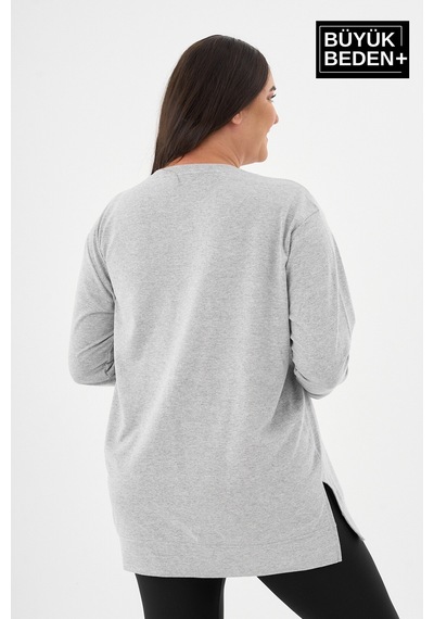 Süperlife Kadın Tunik Büyük Beden Ny Newyork Baskılı İnce Sweatshırt Spr26btk990-1 Grey Melange Süperlife Kadın Tunik Büyük Beden Ny Newyork Baskılı İnce Sweatshırt Spr26btk990-1 Grey Melange