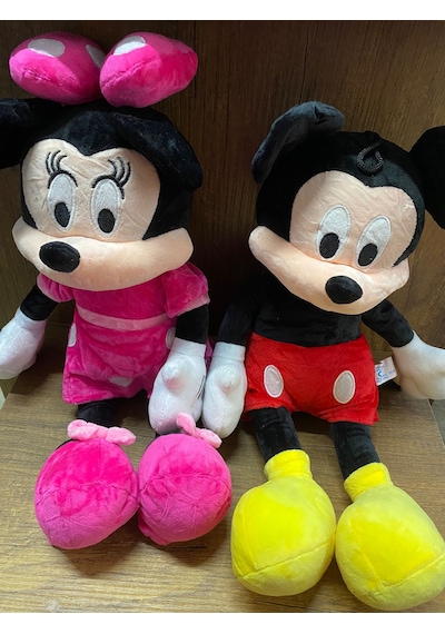 Oyuncak Pleuş Mickey Mouse +Minnie Mouse Set Figür Peluş
