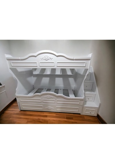 Nice Tamamı Mdf Lake Boyalı Yavrulu 3 Lü Ranza B