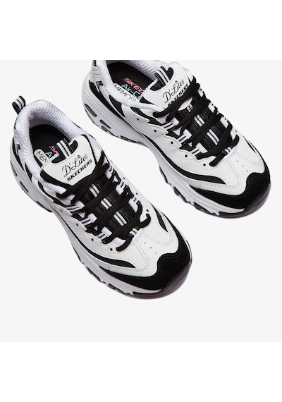 Skechers Beyaz Kadın D'lıtes Spor Ayakkabı 13148-wbk Siyah