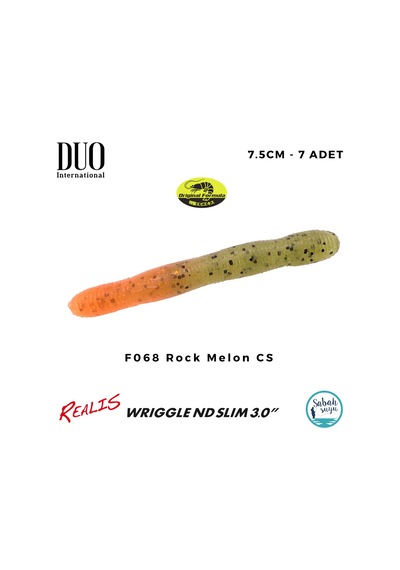 Duo Realis Wriggle Nd Slim 3" 7.5cm 7 Adet F068 Rock Melon Cs