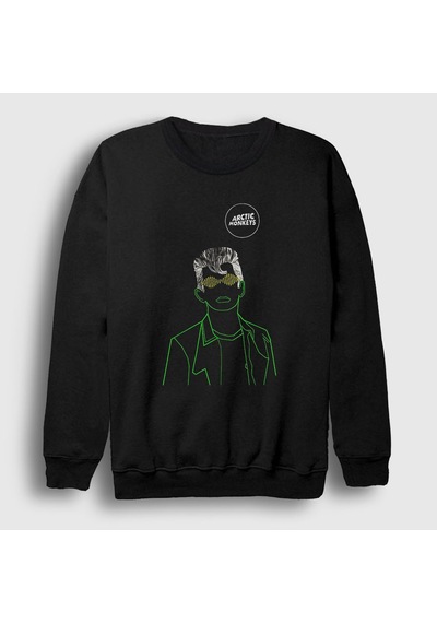 Presmono Unisex Eyes Arctic Monkeys Sweatshirt Siyah