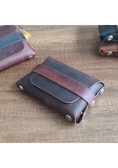 Sumerian Leather Craft Deri Cüzdan Kadın Kahverengi