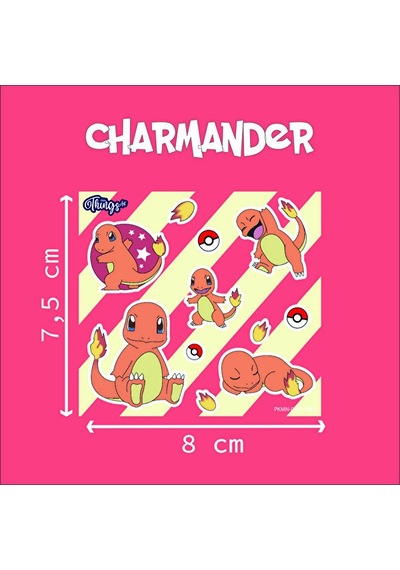 Mini Things Art Charmander Sticker Pokemon 11 Parça Set - 1 Adet -