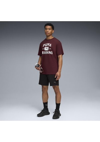 Puma 526568-96 M Graphics Traın Logo Rlxd Tee Tişört Erkek T-shirt Bordo