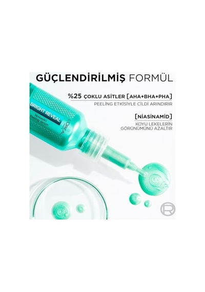 L'oreal Paris Bright Reveal Koyu Lekelere Karşı Yenileyici Peeling Serum,%25 Aha, Bha, Pha İçerikli 25 Ml
