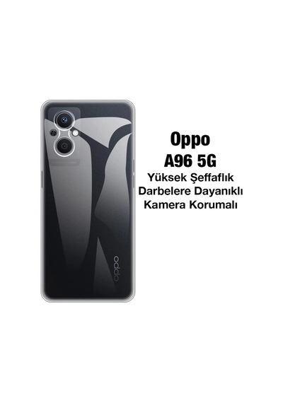 Ally Oppo A96 5g Kılıf Kamera Korumalı Ultra İnce Şeffaf Silikon Kılıf- 5775 Mh-hs2443-5396