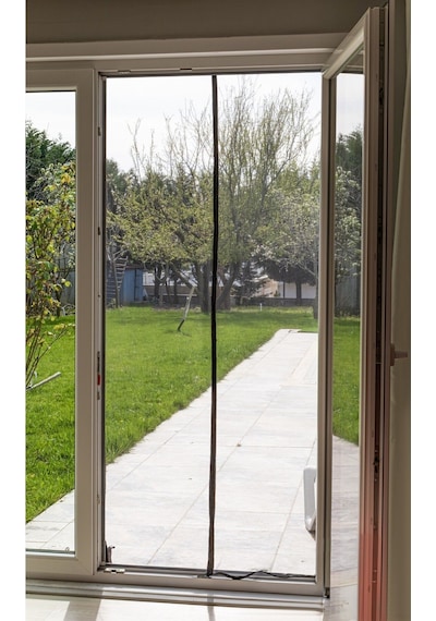 Mıknatıslı Kapı Sinekliği 90x210 Cm Raptiyeli Siyah Tül 90 X 210 Mıknatıslı Tül