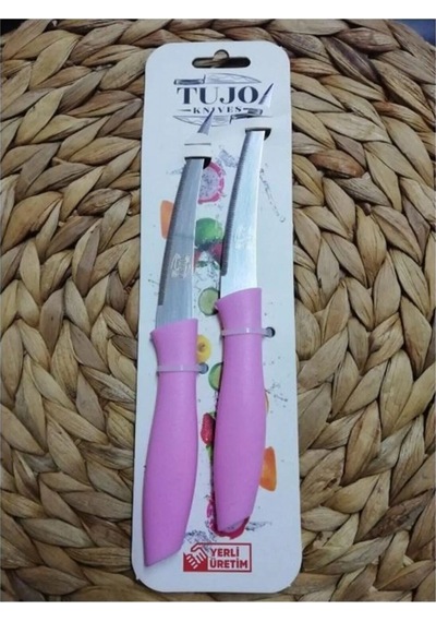 Bıçak Tırtıklı Tujo 2'li Royaleks-2420 Beyaz - Bordo