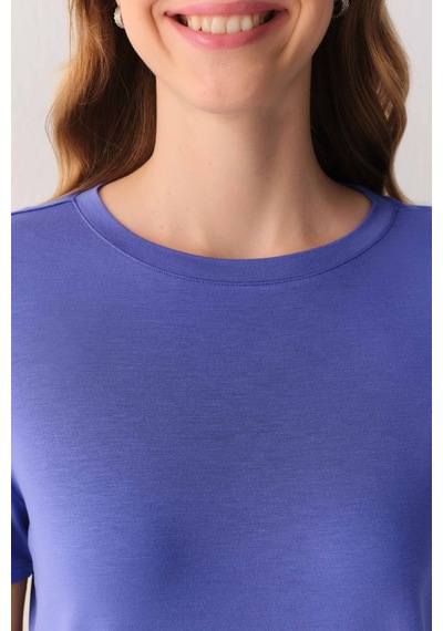 Suwen Essence Nights Modal T-shirt Sh26901607c015 Mavi