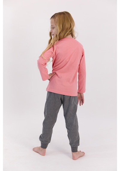 U S Polo Assn Coral Kız Çocuk Pijama Takımı Somon
