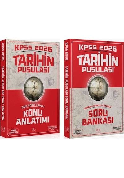 Cba Yayınları 2026 Kpss Tarihin Pusulası Konu Anlatımı + Soru Bankası 2 Li Set - İsmail Adıgüzel Cba