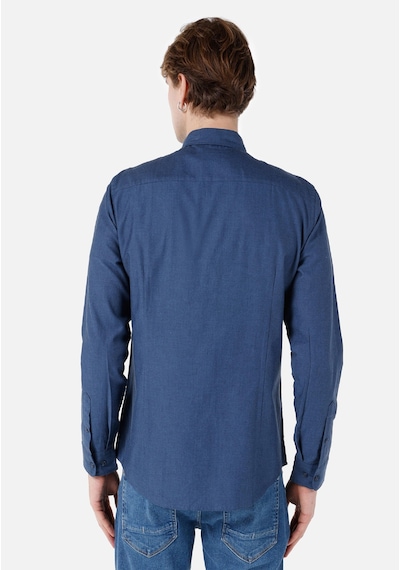 Colin's Colins Slim Fit Shirt Neck Düz Erkek Lacivert Uzun Kol Gömlek Cl1048576 Q1.v1 Nav Lacivert