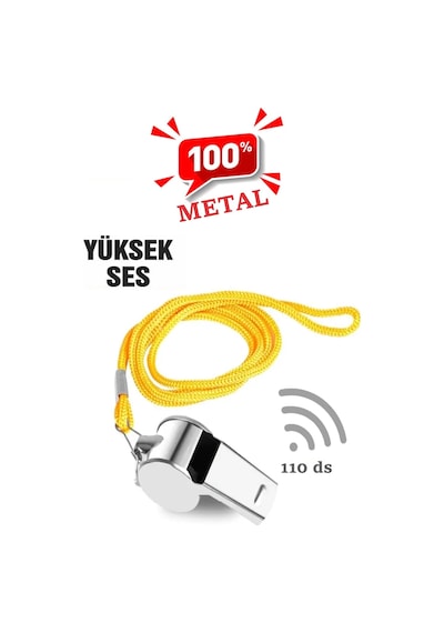 Metal Düdük - 110 Desibel 5468 Çok Renkli