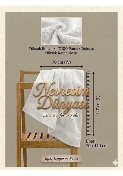 Eco Lounge Prime Havlu 70x140 Beyaz