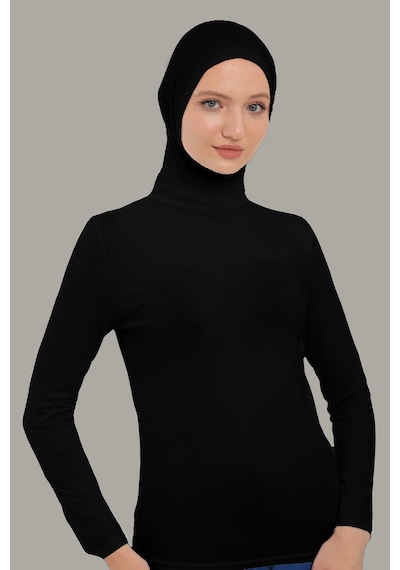 Sonbaharmoda Kadın Uzun Kollu Body Boyunluklu Boneli Tam Badi Boğazlı Likralı Penye Siyah Sonbaharmoda Kadın Uzun Kollu Body Boyunluklu Boneli Tam Badi Boğazlı Likralı Penye Siyah