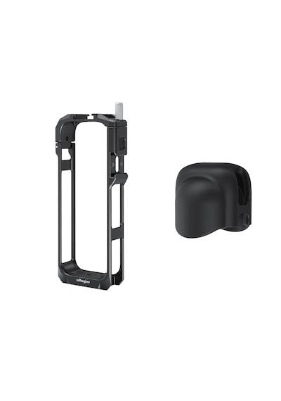 Teknoroket Insta360 X5 Uyumlu Amagisn Metal Çerçeve + Lens Cap Koruma Seti Siyah