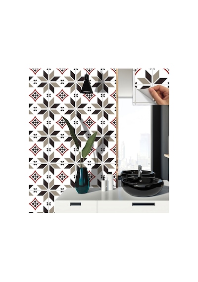 Tink Kendinden Yapışkanlı Duvar Kaplama Çarkıfelek Desenli 30x30 Cm 4 Adet 0,36 M²