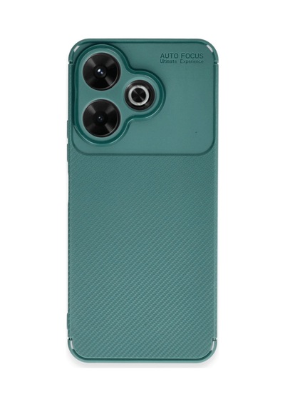 Xiaomi Redmi 13 4g Uyumlu Kılıf Auto Focus Karbon Kapak - Koyu Yeşil