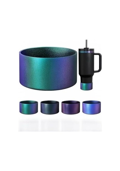 Quencher Uyumlu Koruyucu Taban Kılıfı, Jungle Green Yanardöner Renk, Kalınlaştırılmış Tasarım 50 x 22