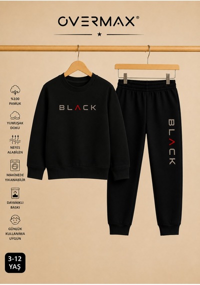 Overmax Black Baskılı Unisex Tasarım Çocuk Eşofman Takımı 3-12 Yaş Siyah Üst- Siyah Alt - 915906821 Siyah Üst- Siyah Alt Overmax Black Baskılı Unisex Tasarım Çocuk Eşofman Takımı 3-12 Yaş Siyah Üst- Siyah Alt - 915906821 Siyah Üst- Siyah Alt